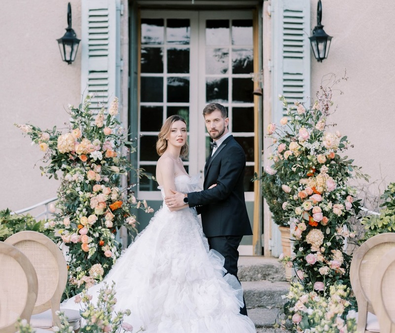 Un mariage Peach perfect au domaine du Castelet